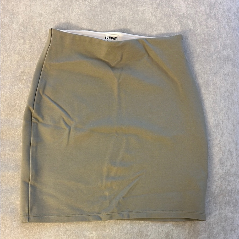 Sunday Best Green Pencil Mini Skirt
